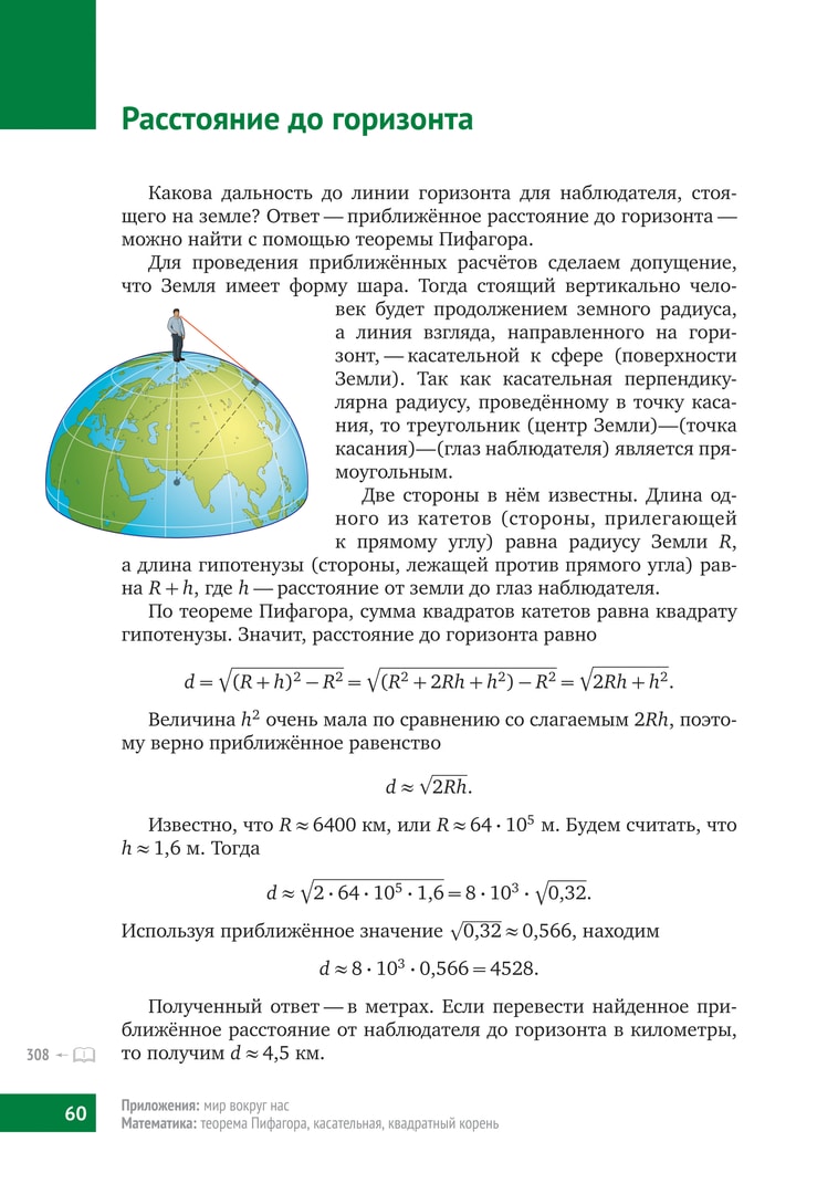 какое расстояние видит человеческий глаз до горизонта