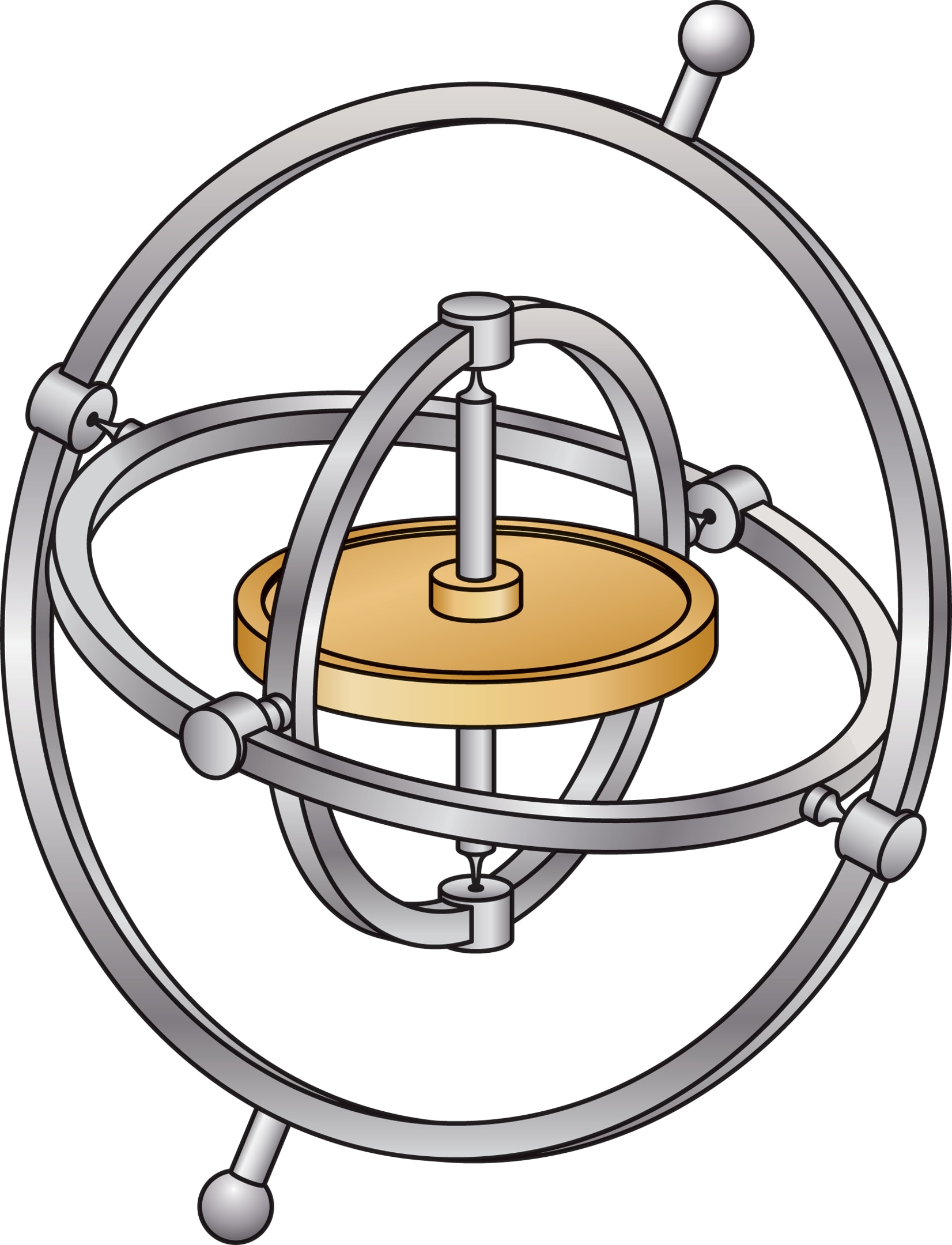 Gyroscope picture. Гироскоп вращающиеся сфера.