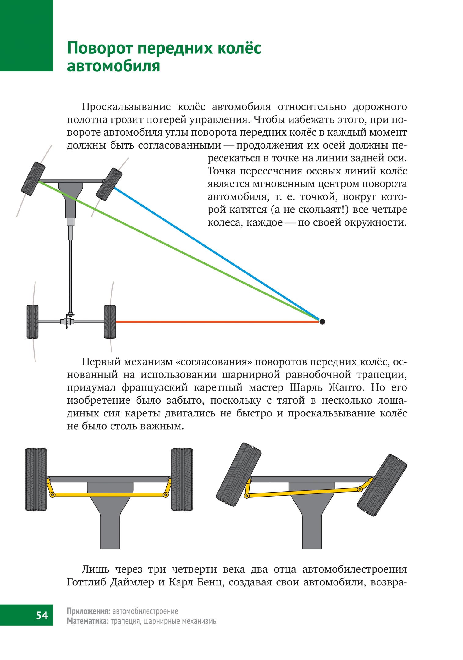 Поворот передних колёс автомобиля / Статьи — Математическая составляющая